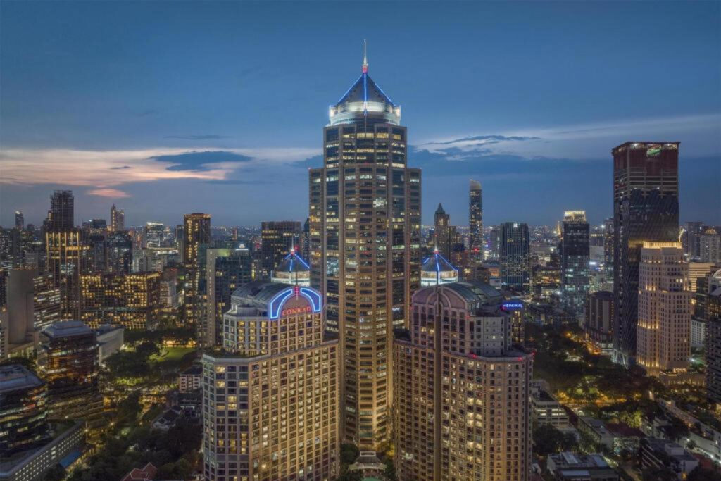 Conrad Bangkok hotel exterior skyline view in Bangkok city