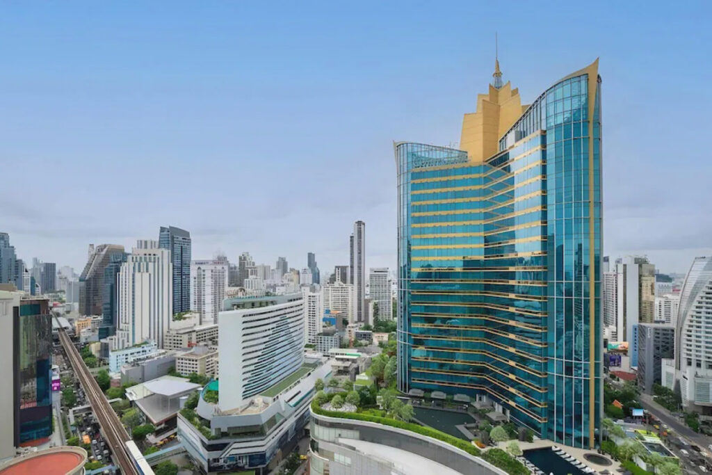 Grande Centre Point Terminal 21 hotel exterior connected to shopping mall