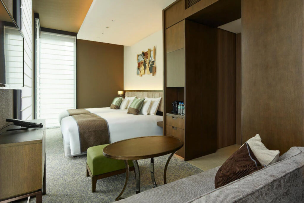 Modern guest room at Hotel The Celestine Ginza Tokyo