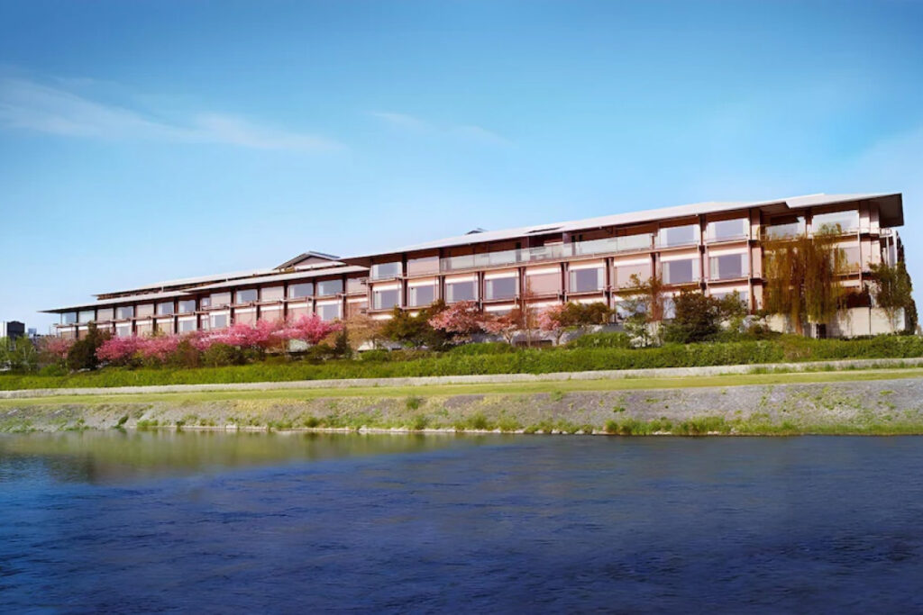 The Ritz Carlton Kyoto riverfront luxury hotel exterior