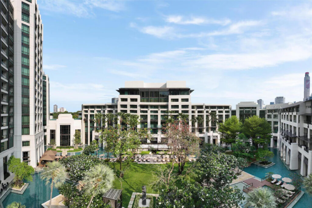 Conrad Bangkok hotel exterior skyline view in Bangkok city
