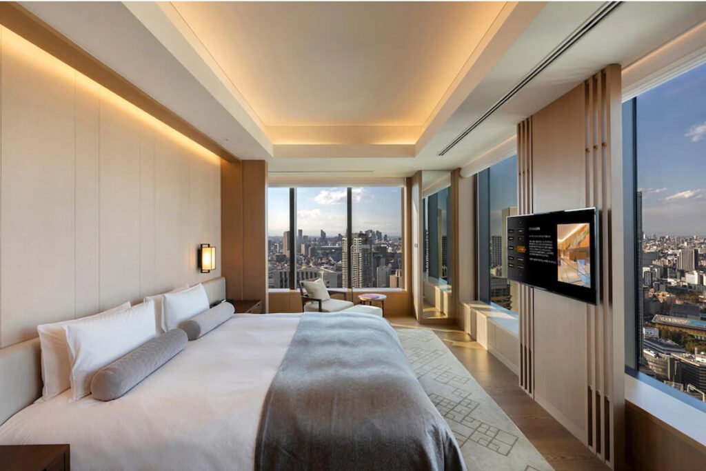 Luxury suite room at The Okura Tokyo five star hotel in Tokyo
