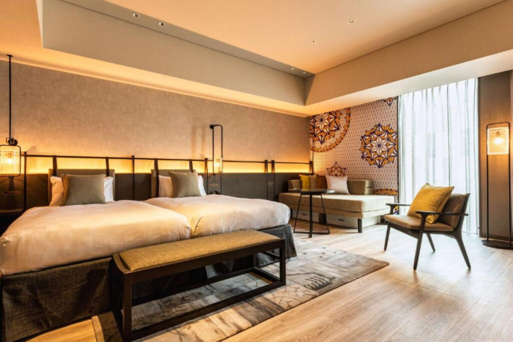 Spacious guest room at Tokyo Bay Shiomi Prince Hotel Tokyo