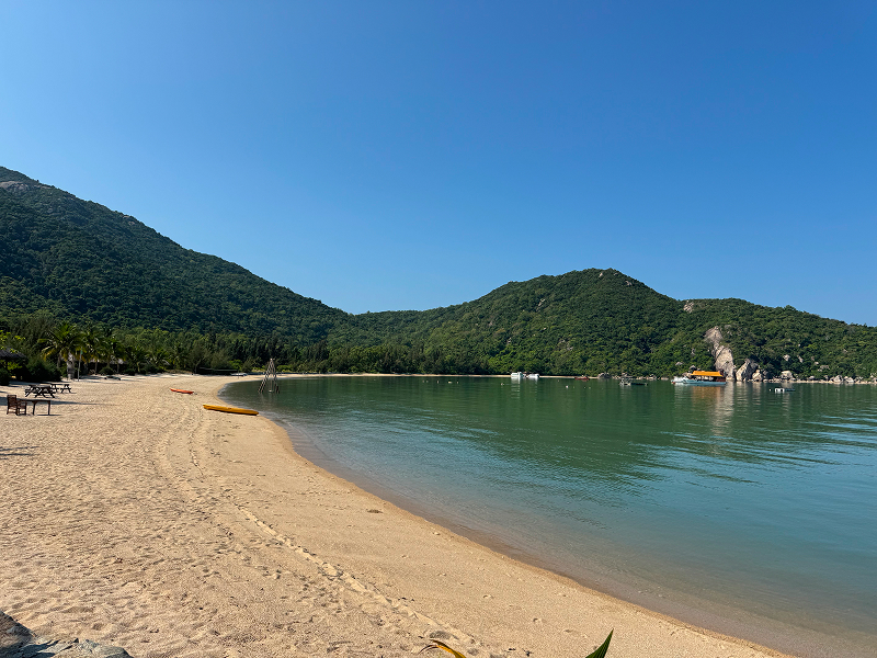Private golden sand beach directly accessible from Beach Pool Villa at L'Alya Ninh Van Bay Nha Trang